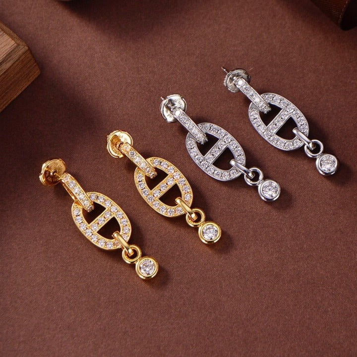 [Moco]HM CHAINE DIAMOND EARRINGS