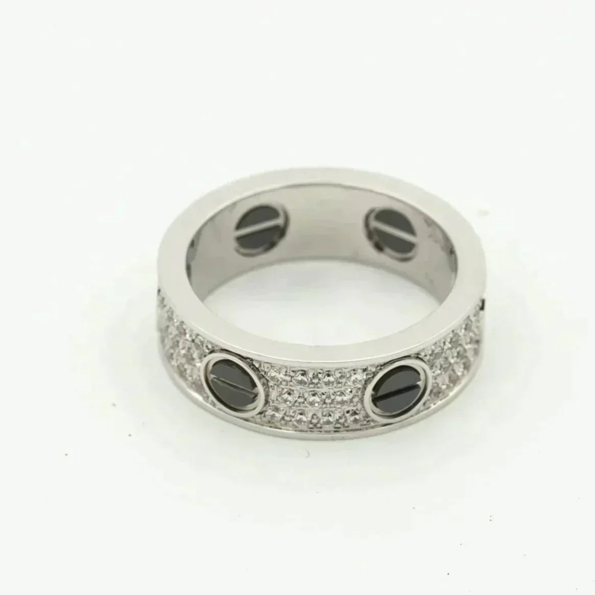 [Moco]LOVE RING 5.5MM DIAMONDS PAVED CERAMIC