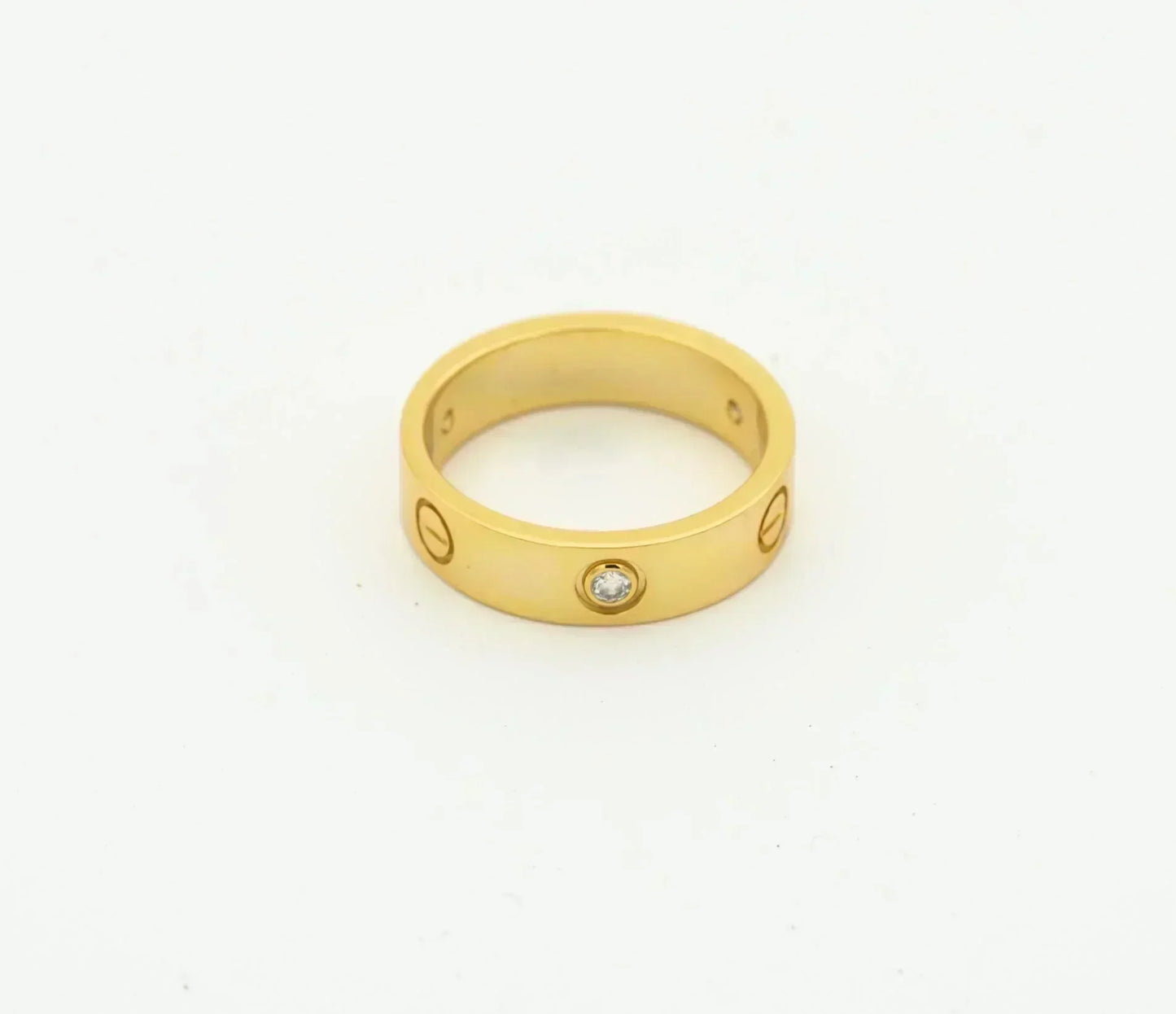 [Moco]LOVE RING 4MM 1 DIAMOND GOLD