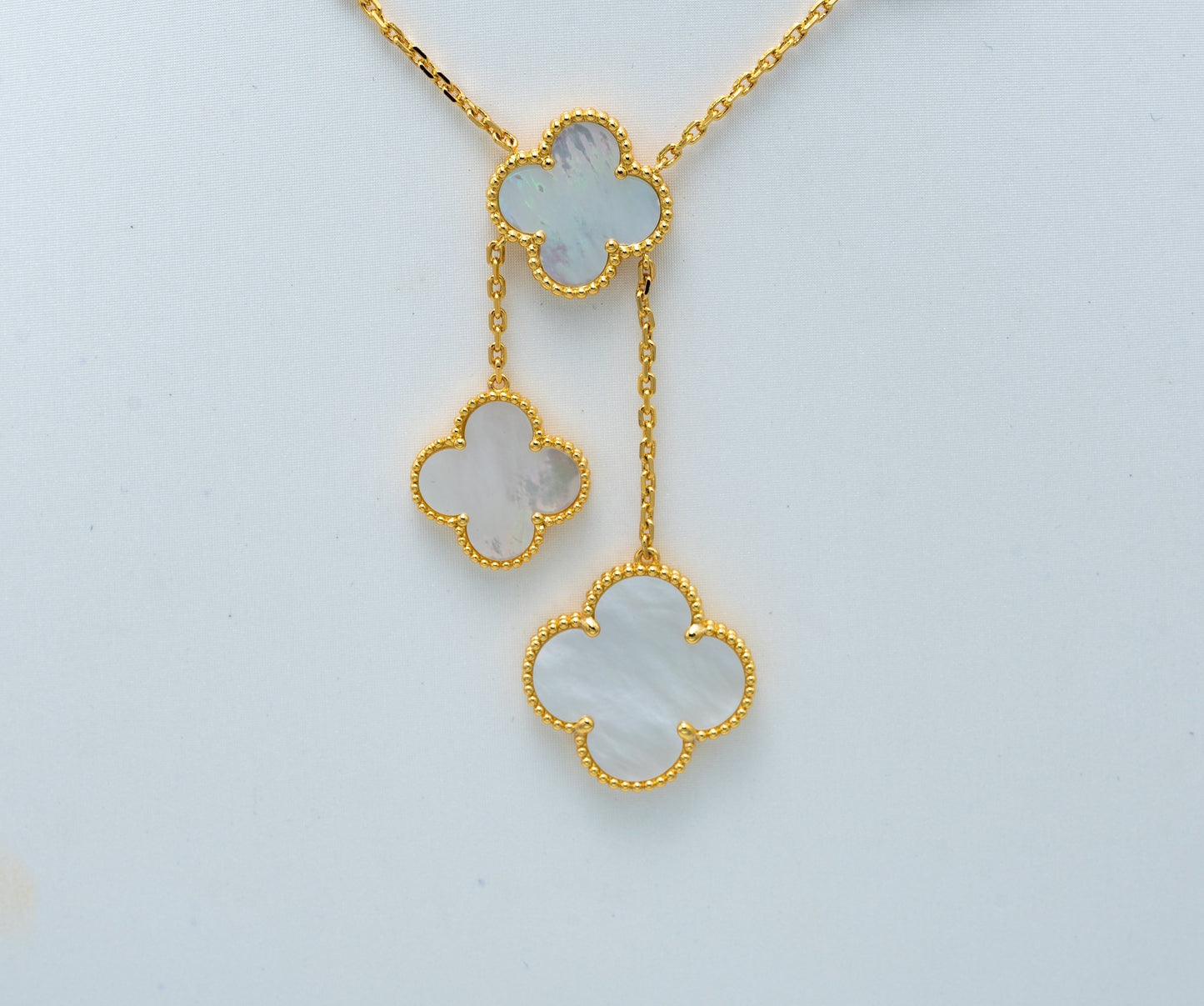 [Moco]CLOVER MOTHER OF PEARL NECKLACE 6 MOTIF