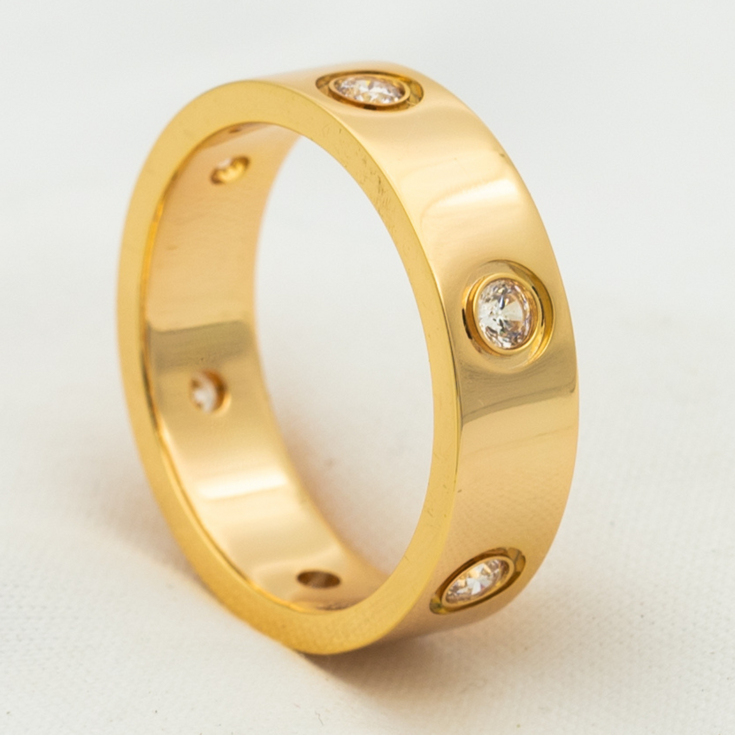 [Moco]LOVE RING 5.5MM 6 DIAMONDS PINK GOLD