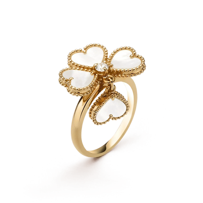 [Moco]SWEET CLOVER WHITE MOP RING