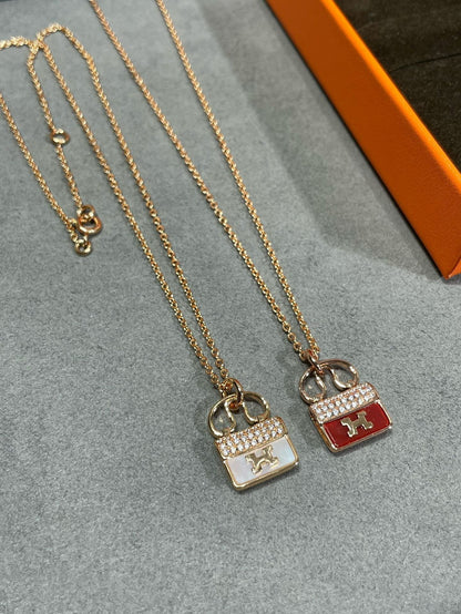 [Moco]H CIRCE MOISSANITE PENDANT NECKLACE GOLD