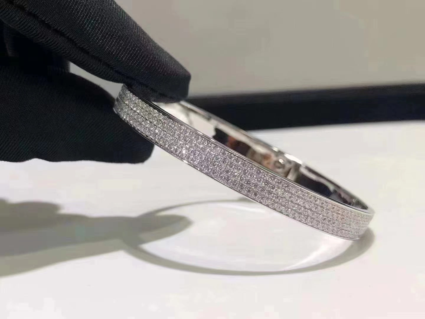 [Moco]HM KELLY BRACELET IN SILVER AND FULL PAVE DIAMOND