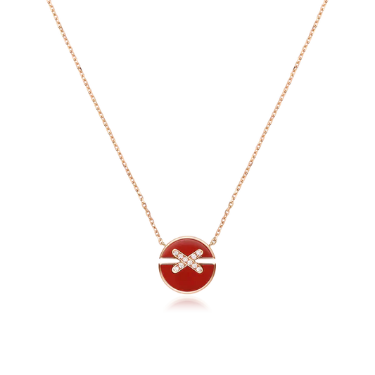 [Moco]JEUX DE ROSE GOLD DIAMOND NECKLACE