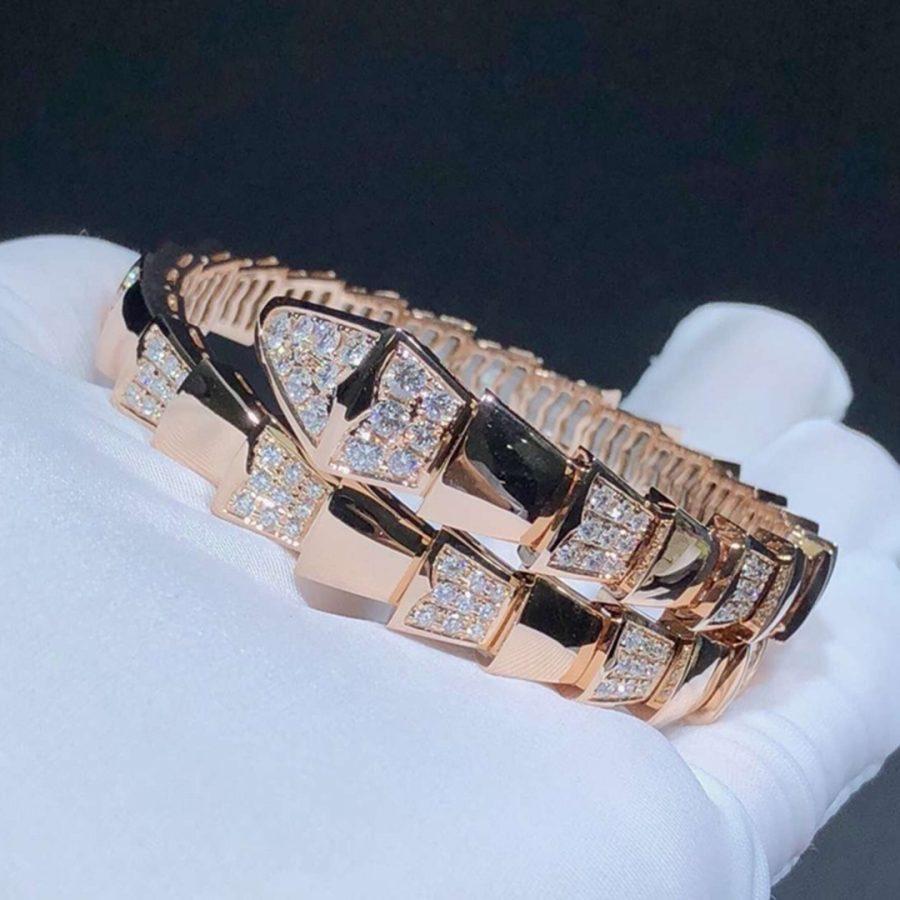 [Moco]SERPENTI WIDE BRACELET PINK GOLD DIAMOND