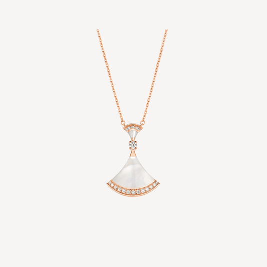 [Moco]DREAM NECKLACE MOP PINK GOLD DIAMOND