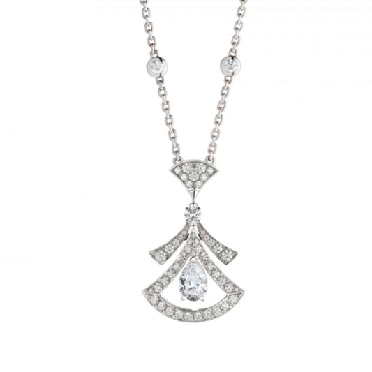 [Moco]DREAM NECKLACE WHITE DIAMOND SILVER