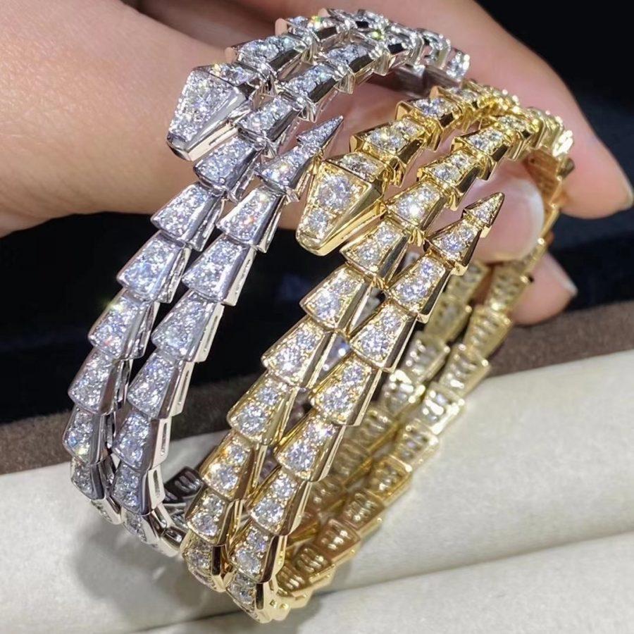 [Moco]SERPENTI BRACELET GOLD DIAMOND DOUBLE ROW