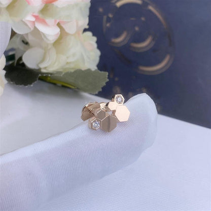 [Moco]BEE LOVE PINK GOLD DIAMOND EARRINGS