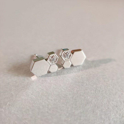 [Moco]BEE LOVE SILVER DIAMOND EARRINGS