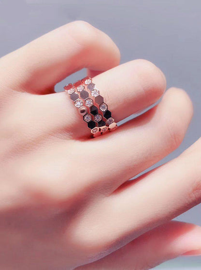 [Moco]BEE LOVE RING PINK GOLD DIAMOND