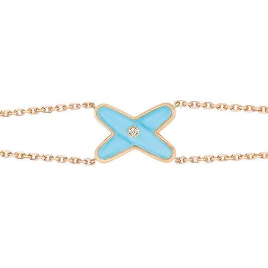 [Moco]JEUX BRACELET TURQUOISE PINK GOLD 1 DIAMOND