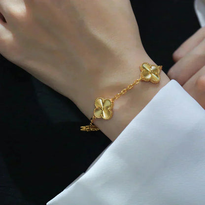 [Moco]CLOVER 5 FLOWERS LASER BRACELET