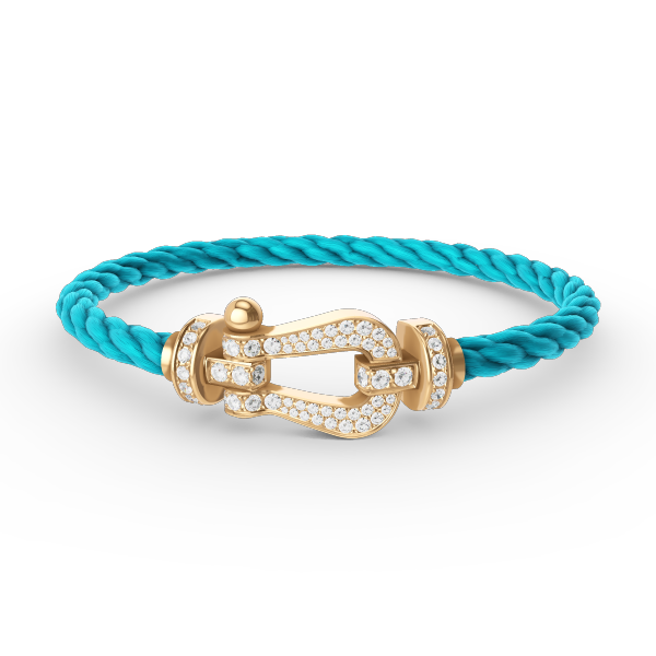 [Moco]FORCE LARGE HORSESHOE FULL DIAMOND BRACELET GOLD