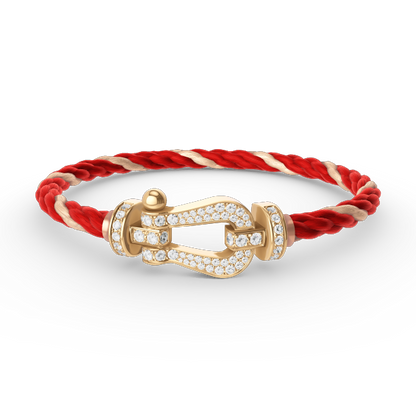 [Moco]FORCE LARGE HORSESHOE FULL DIAMOND BRACELET GOLD