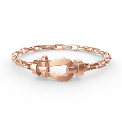 [Moco]FORCE LARGE HORSESHOE CLASP  METAL BRACELET