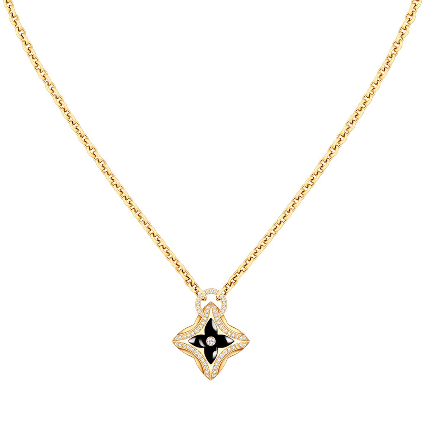 [Moco]STAR PEDANT PINK GOLD DIAMOND NECKLACE