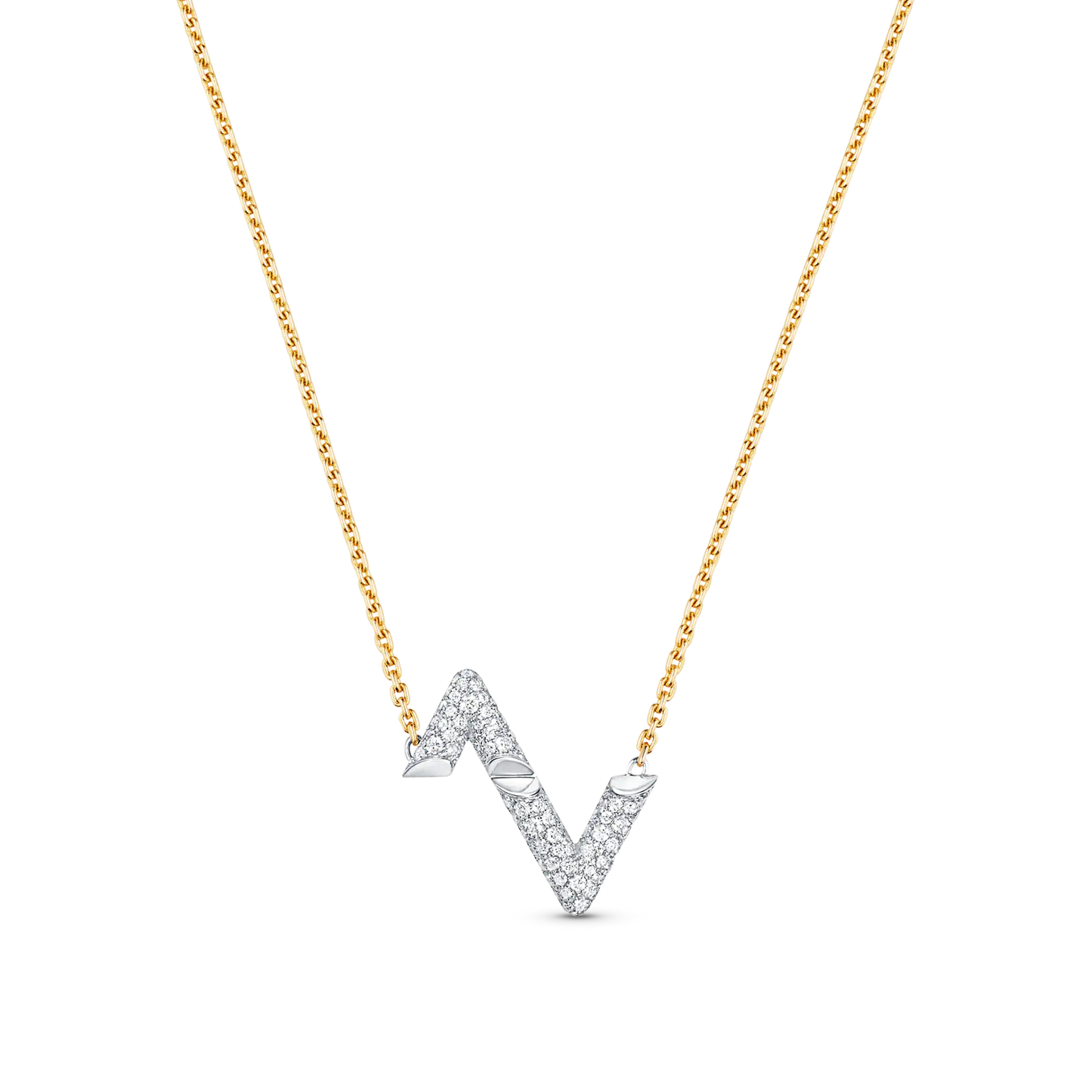 [Moco]VOLT SILVER DIAMOND PEDANT NECKLACE