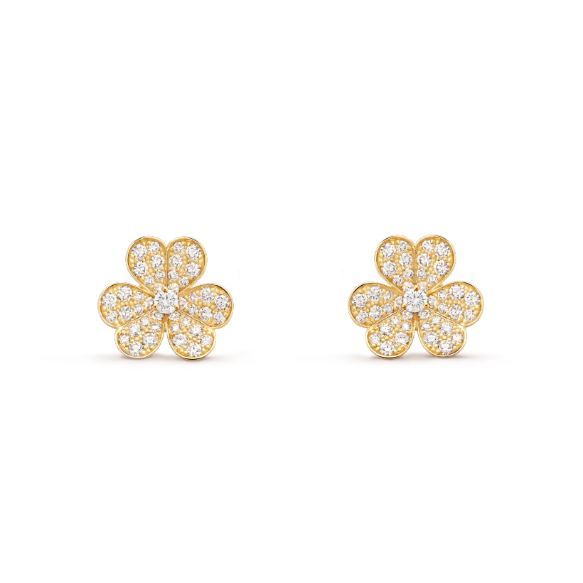 [Moco]FRIVOLE GOLD FLOWER DIAMOND EARRINGS