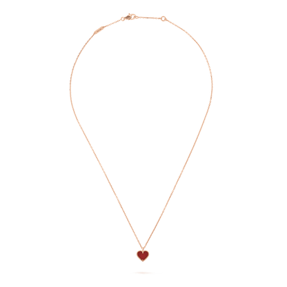 [Moco]SWEET CLOVER CARNELIAN HEART NECKLACE