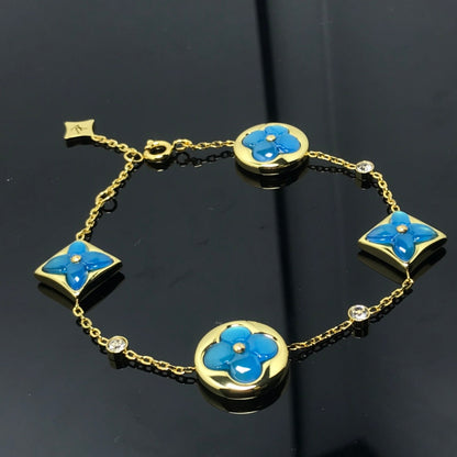 [Moco]STAR AND SUN 4 MOTIF BLUE BRACELET