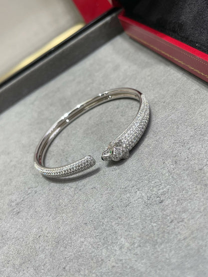 [Moco]PANTHERE FULL DIAMOND OPEN BRACELET